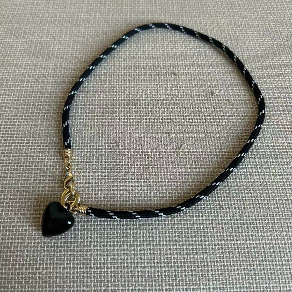 BEST Roxanne Assoulin The Happy Cord Charm Necklace Black/Black - Picture 4 of 5
